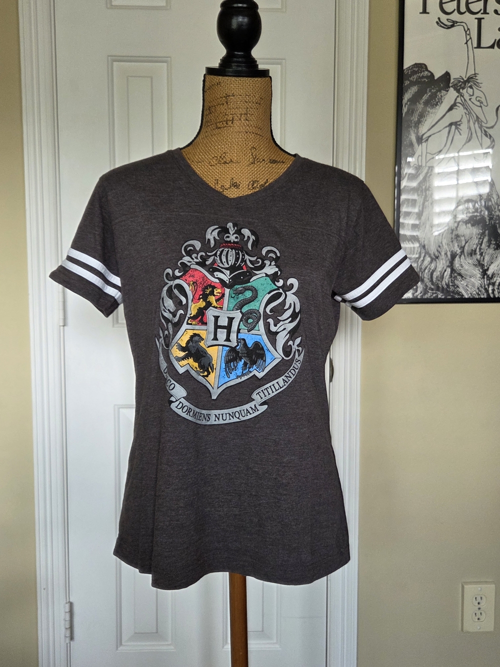 Harry Potter Hogwarts Crest Short Sleeve Tee - Dark Gray